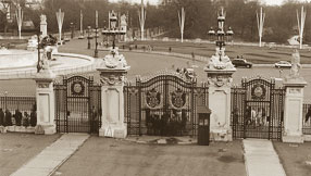 The entrance gate as seen from the Yellow Drawing Room